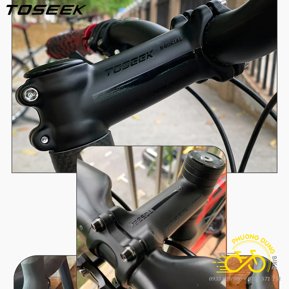 Pô tăng nhôm nhẹ xe đạp TOSEEK 31.8x70mm/80mm/90mm/100mm/110mm