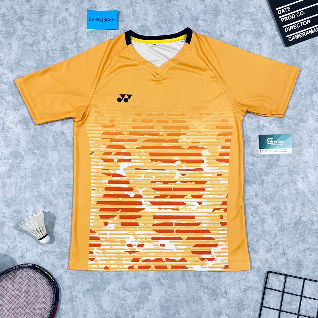 ÁO CẦU LÔNG YONEX VÀNG - Áo Nam Nữ Thi Đấu Mùa Giải Mới Rất Đẹp