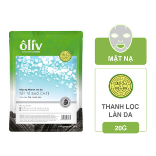Mặt nạ thanh lọc da tẩy tế bào chết Oliv muối biển 22g