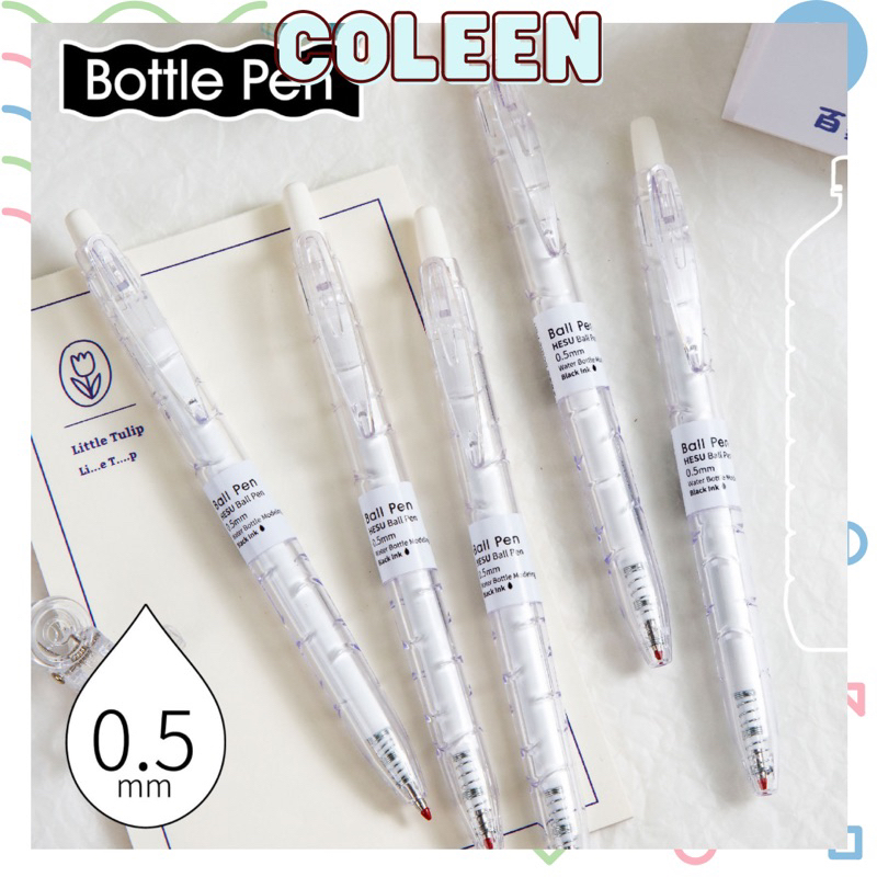 Bút HESU Ball Pen thân bút tái chế từ vỏ chai Ngòi 0.5mm Mực Gel Đen