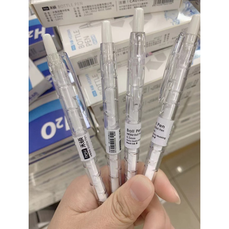 Bút HESU Ball Pen thân bút tái chế từ vỏ chai Ngòi 0.5mm Mực Gel Đen