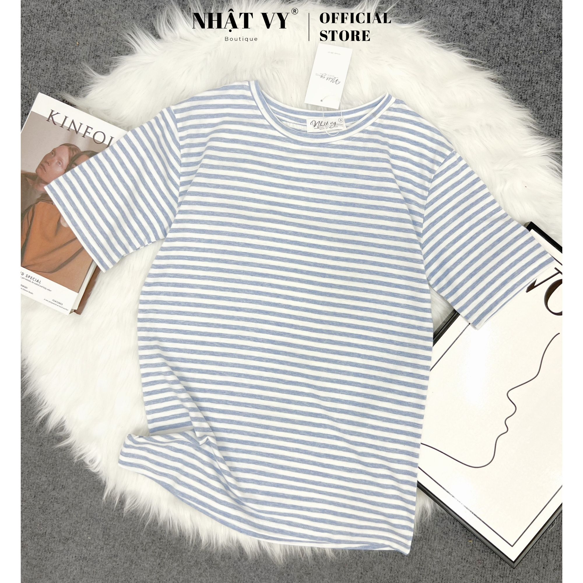 Áo thun trơn nữ Nhật Vy cổ tròn tay ngắn basic chất cotton phù hợp đi chơi dạo phố cafe năng động thoải mái - D2699