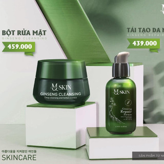  Serum tái tạo thay da nhân sâm MQ SKIN sâm 1 + Bột rửa mặt nhụy hoa nghệ tây mẫu mới 