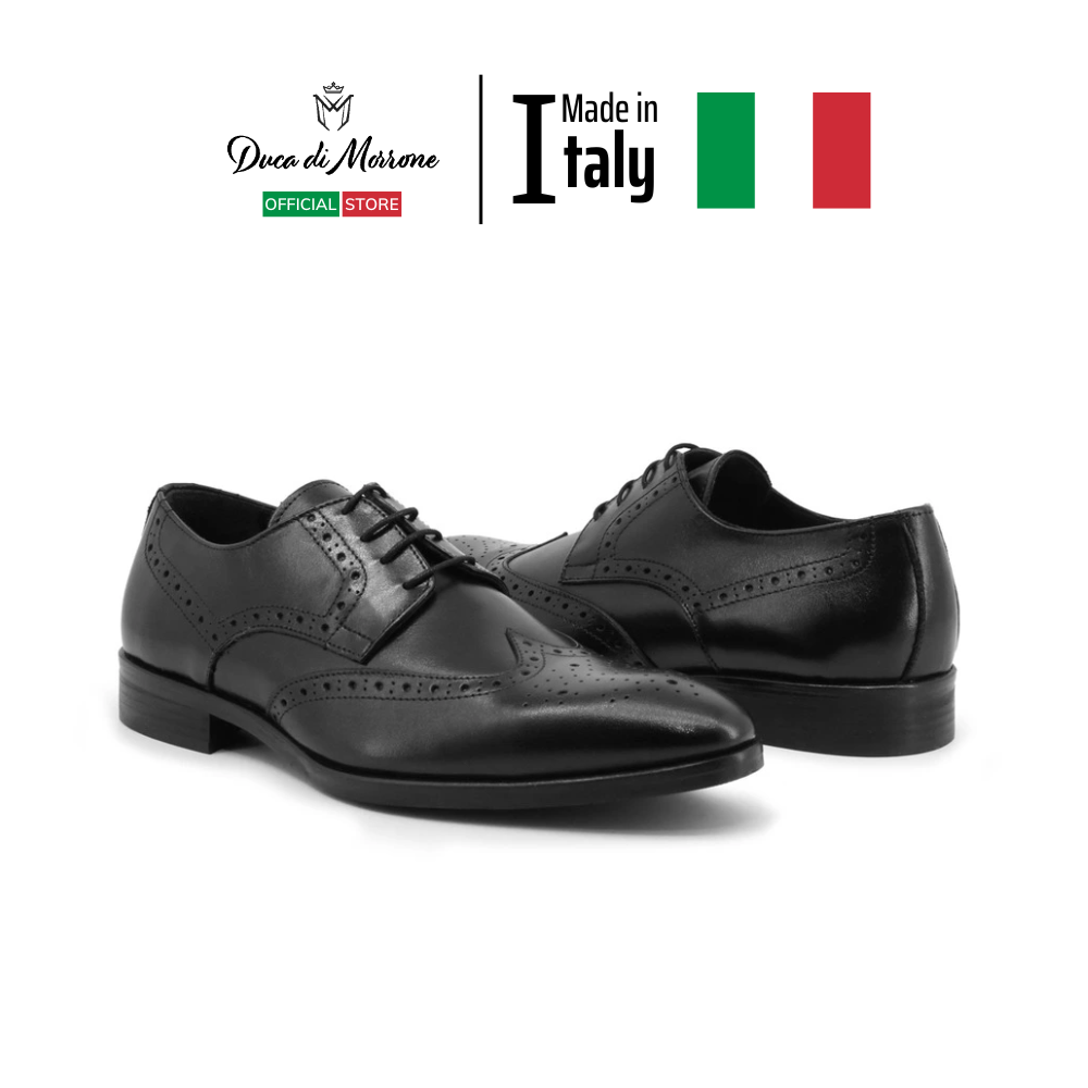 Giày tây Derby nam da trơn - DUCA DI MORRONE - Sản xuất và nhập khẩu CHÍNH HÃNG từ ITALY - VALERIO-PELLE