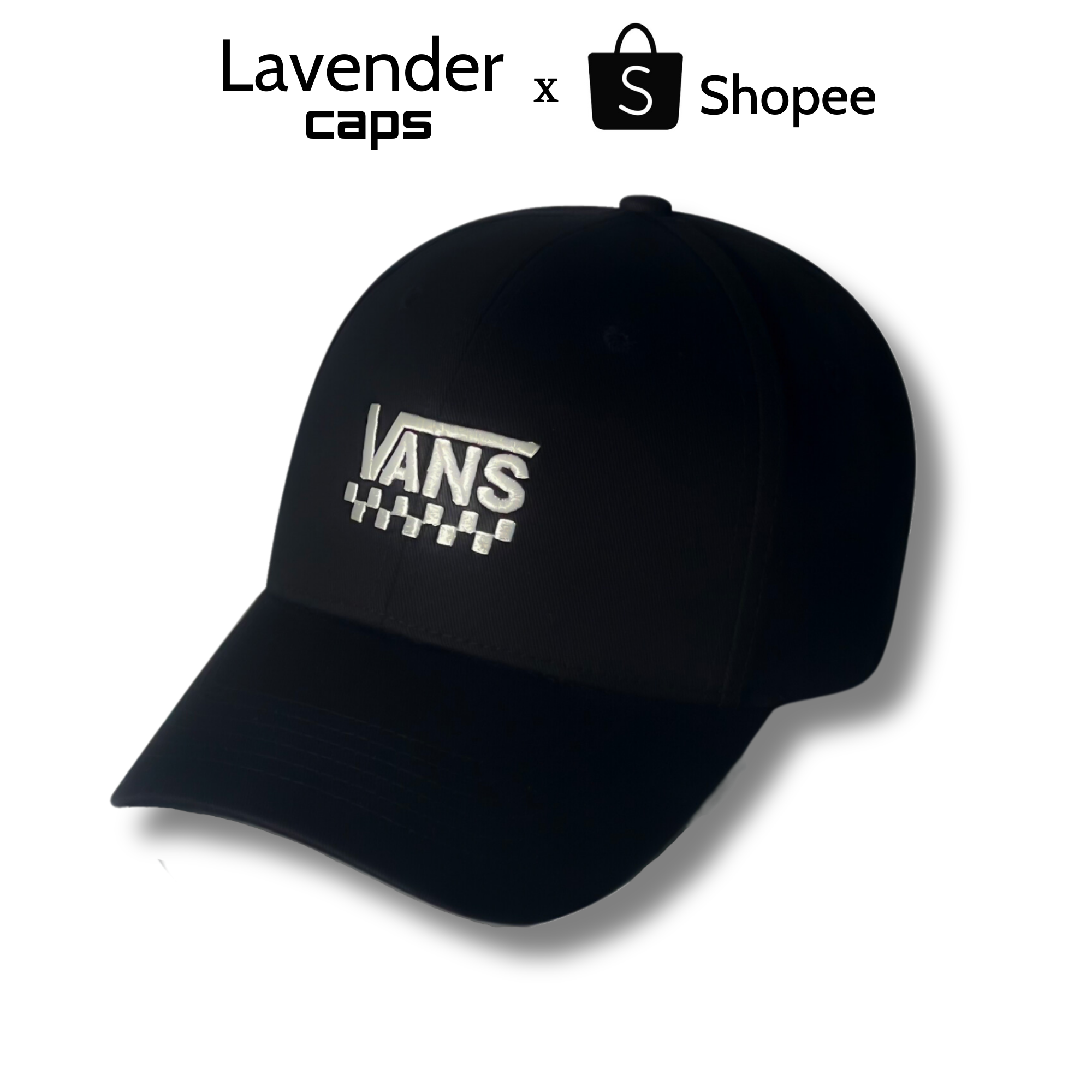 Nón kết mũ lưỡi trai Đen logo thêu Vans dành cho mọi lứa tuổi Free size