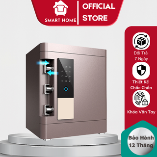 Két sắt điện tử thông minh Smart Home có chế độ đóng cửa tự động chống cháy, chống trộm an toàn bảo mật, 46*38*32 cm