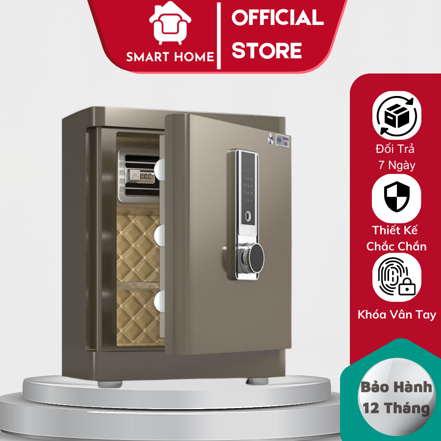 Két 3C thông minh khoá vân tay Smart Home chống cháy, chống cạy phá, chịu nhiệt lên đến 1300 độ C kích thước 58*40*48 cm