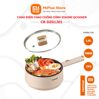 Chảo điện chảo chống dính Xiaomi Qcooker CR-DZG1201 có 2 mức điều chỉnh nhiệt, công suất 1000W, lớp chống dính siêu bền