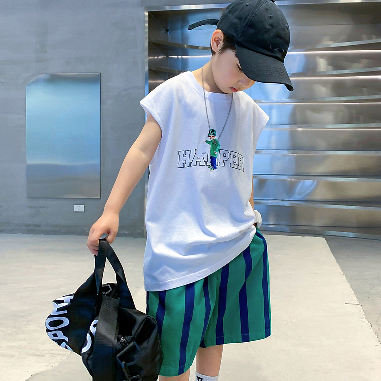 Bộ quần áo siêu cute Cho Bé Trai Vải Co Giãn Thoáng Mát