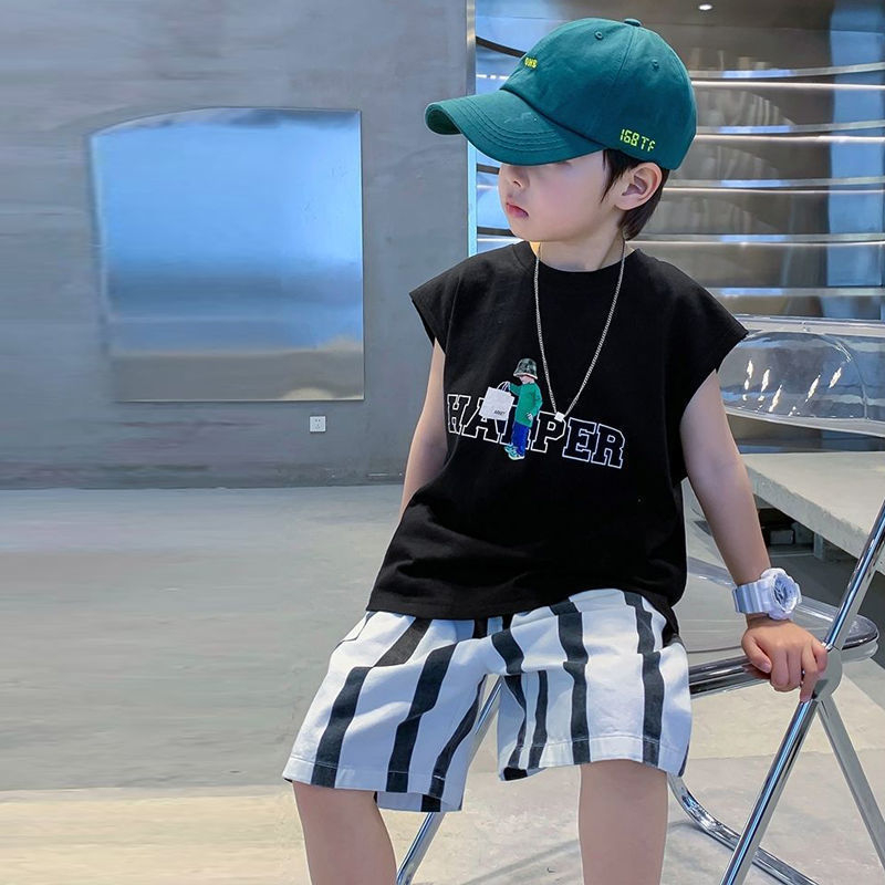 Bộ quần áo siêu cute Cho Bé Trai Vải Co Giãn Thoáng Mát