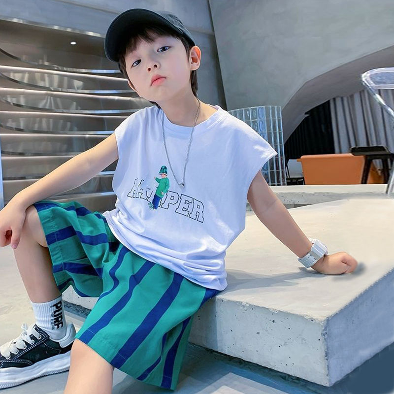 Bộ quần áo siêu cute Cho Bé Trai Vải Co Giãn Thoáng Mát