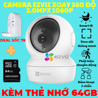 Camera wifi Ezviz C6N 1080P xoay 360 độ, theo dõi chuyển động, đàm thoại 2 chiều - Hàng chính hãng, bảo hành 2 năm