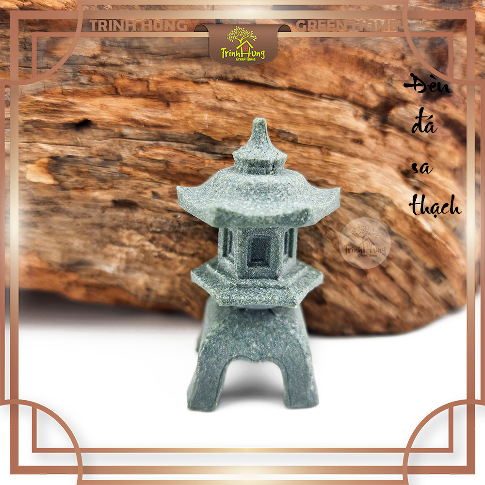 Tượng đèn đá ST096 chất liệu đá sa thạch - trang trí tiểu cảnh, bán cạn, bonsai, terrarium