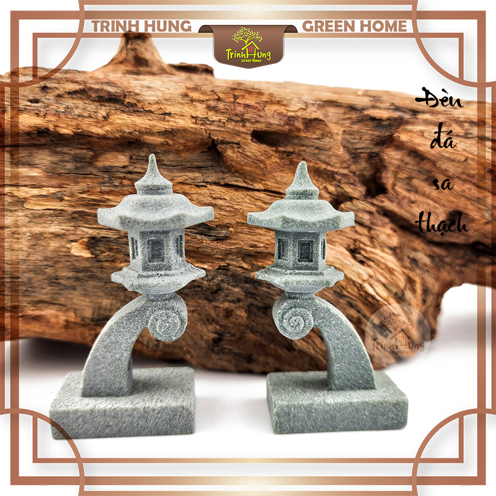 Tượng đèn đá ST094 chất liệu đá sa thạch - trang trí tiểu cảnh, bán cạn, bonsai, terrarium