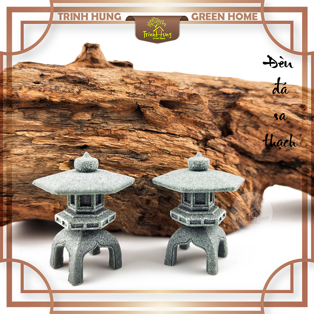 Tượng đèn đá ST092 chất liệu đá sa thạch - trang trí tiểu cảnh, bán cạn, bonsai, terrarium
