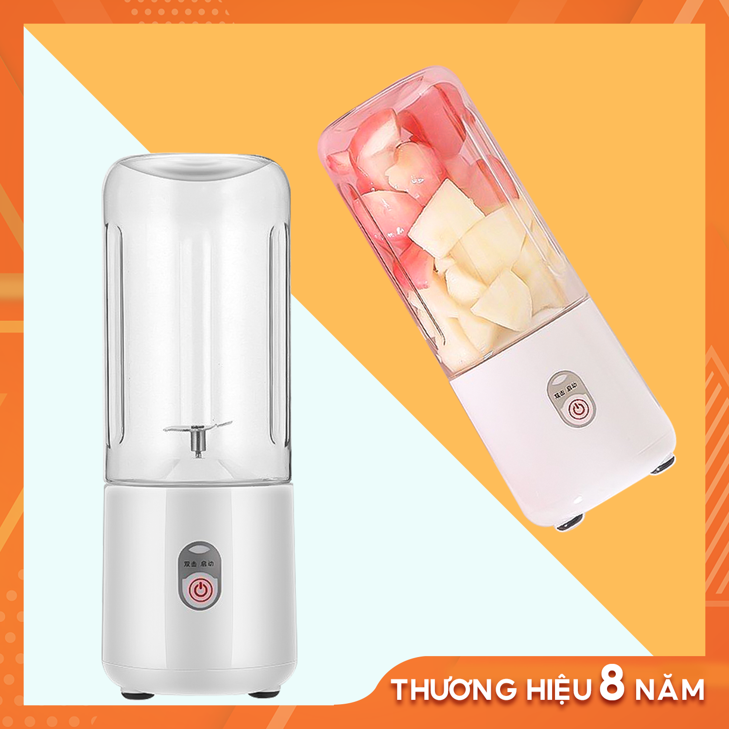 Máy Xay Sinh Tố, Máy Xay Hoa Quả Mini Cầm Tay N3 600ml Cao Cấp, 6 Lưỡi Cực Mạnh