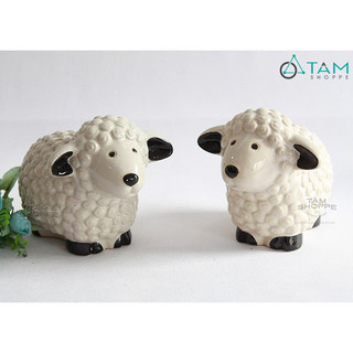 Tượng con cừu gốm béo ú TCV-CUU-01_TAN