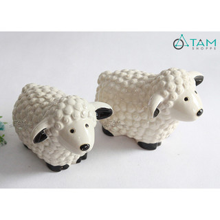 Tượng con cừu gốm béo ú TCV-CUU-01_TAN