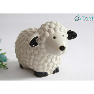 Tượng con cừu gốm béo ú TCV-CUU-01_TAN