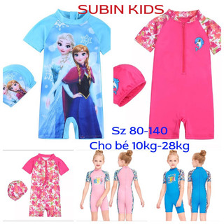 (hàng có sẵn) Đồ bơi liền thân bé gái sz 10-23kg sz 80-120 siêu cute SBBG05 Bộ bơi Elsa cho trẻ em SUBIN KIDS