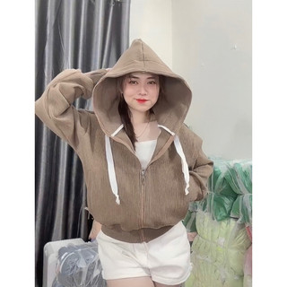 Áo khoác gân chống nắng 4 túi, nón to, nhiều size