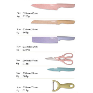 BỘ DAO LÚA MẠCH 6 MÓN