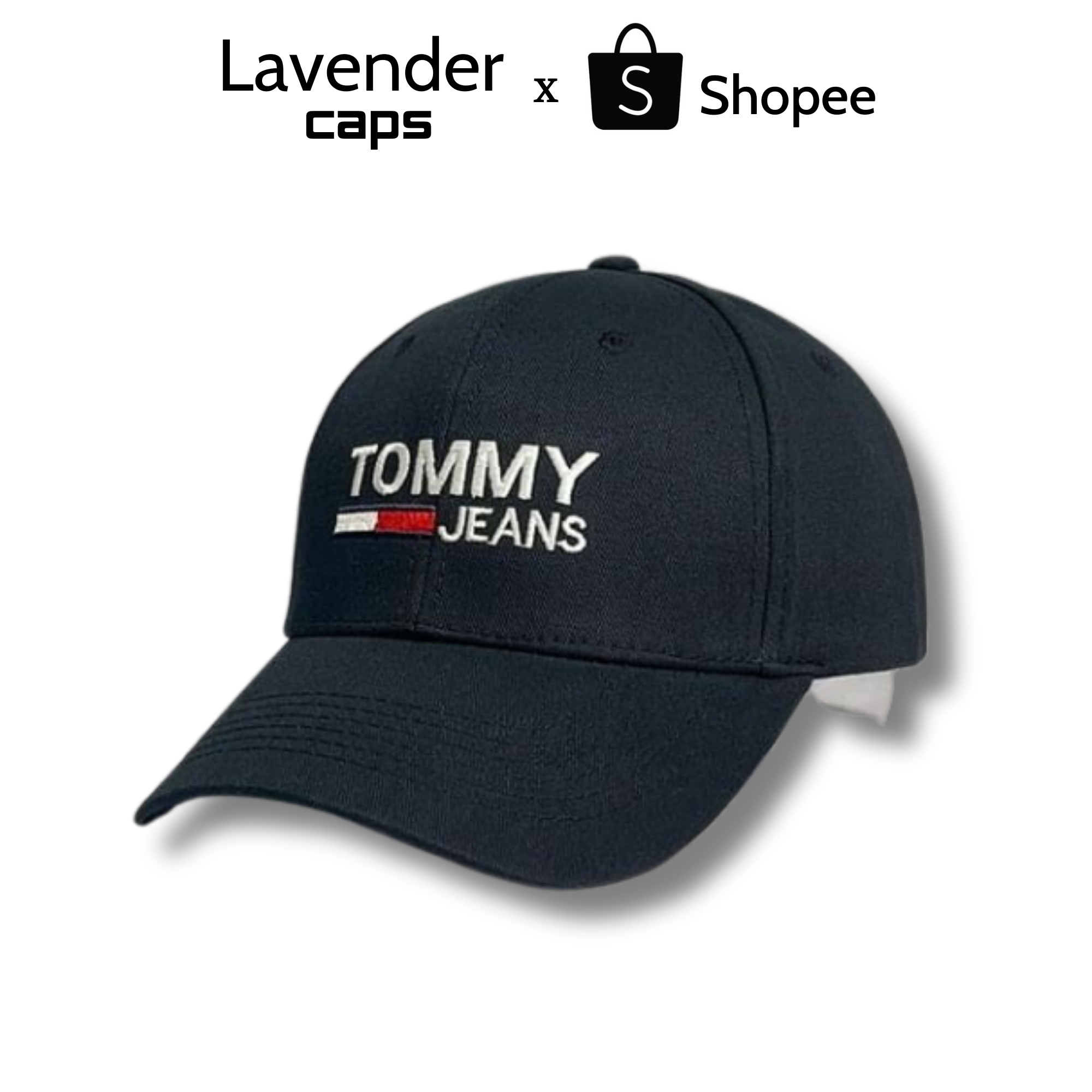 Nón kết Mũ lưỡi trai tommy xanh than logo thêu dành cho nam nữ Free size