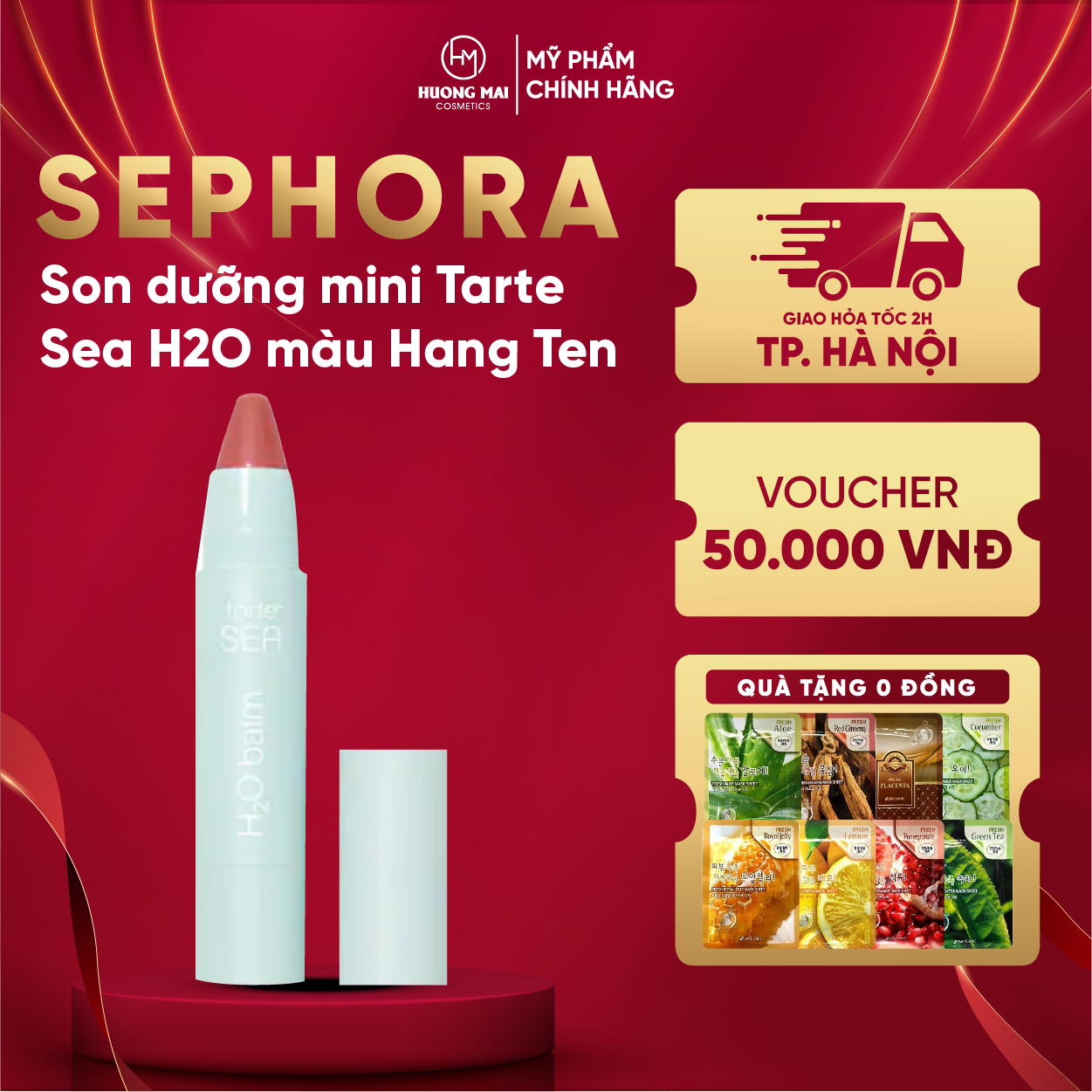 Son dưỡng mini Tarte Sea H2O màu Hang Ten