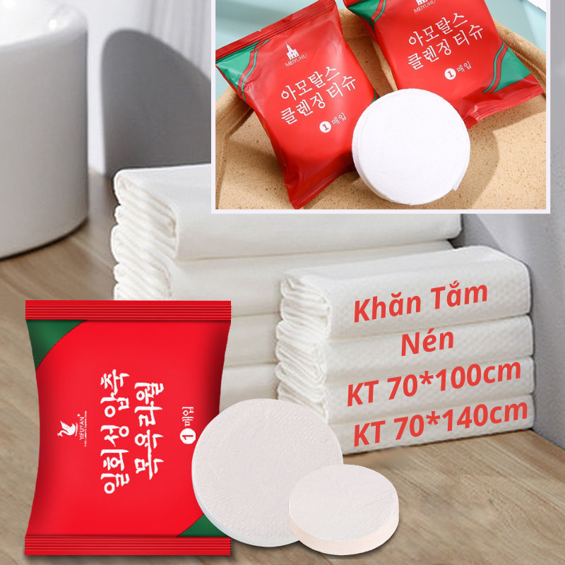 Khăn tắm nén du lịch, khăn spa viên nén, Khăn mặt nén, combo phụ kiện du lịch (Full size) 88393 | BigBuy360 - bigbuy360.vn