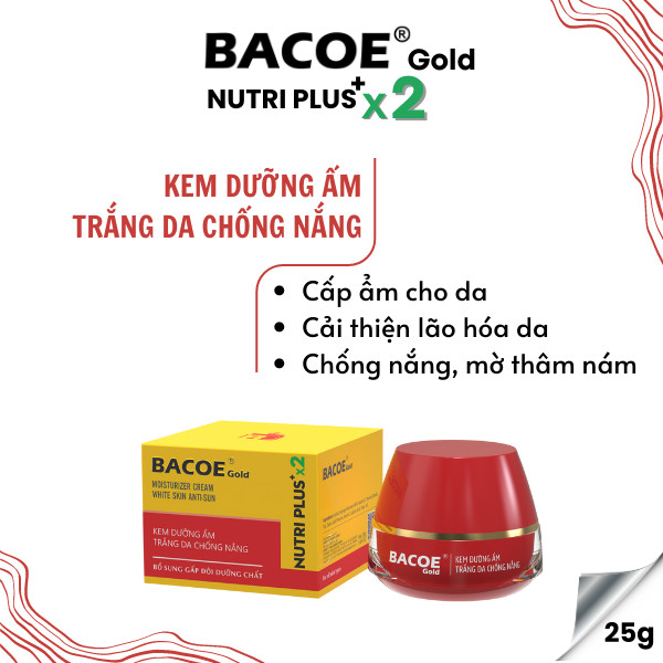 Kem Dưỡng Ẩm Trắng Da Chống Nắng Kem BACOE GOLD Kem dưỡng ẩm BACOE GOLD