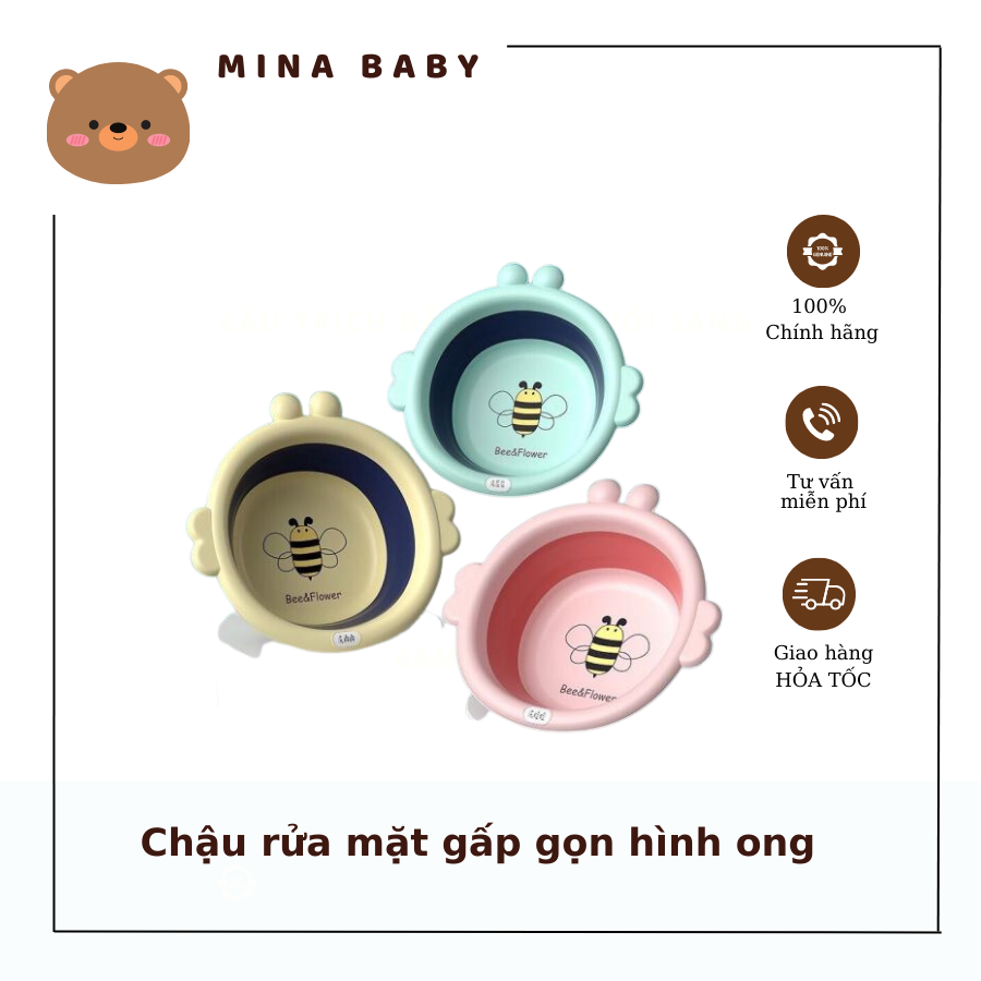 Chậu Rửa Mặt Gấp Gọn Hình Ong