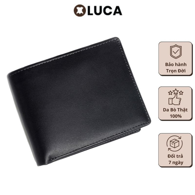 Ví Ngang Nam LUCA Bóp Da Bò Thật Cao Cấp Nhiều Ngăn Đựng Thẻ Kiểu Dáng Thời Trang Bảo Hành Trọn Đời V015A2