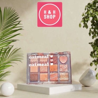Bảng phấn mắt 12 ô oat meal nhũ lấp lánh