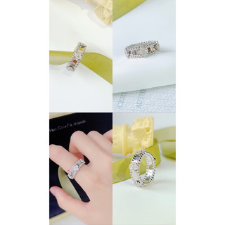 Nhẫn cỏ hoa bạc 925