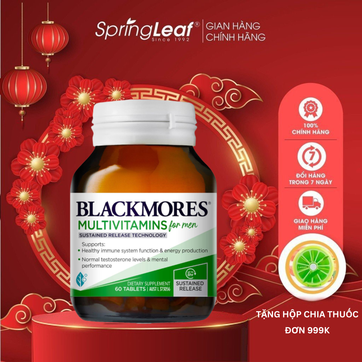 Vitamin tổng hợp cho nam Blackmores Multivitamin for Men Exclusive tăng cường sức khỏe toàn diện cho nam giới