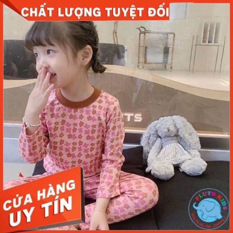 set 2 bộ cotton dài tay bé gái thu đông