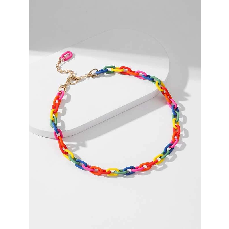 Dây chuyền vòng cổ chocker nhiều màu pastel và đậm