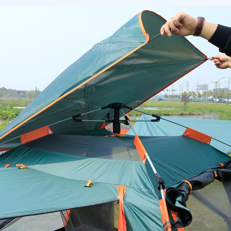 Lều Cắm Trại, Lều Dã Ngoại camping gấp gọn Tự Bung 2 Cửa 2 Lớp Thông T