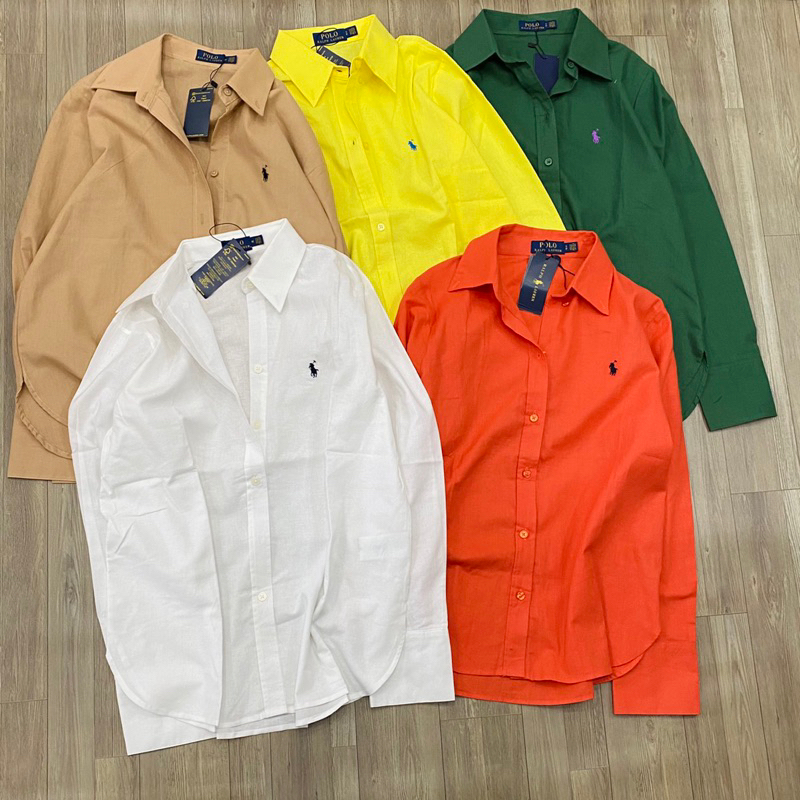 Sơmi thêu polo tay dài  -