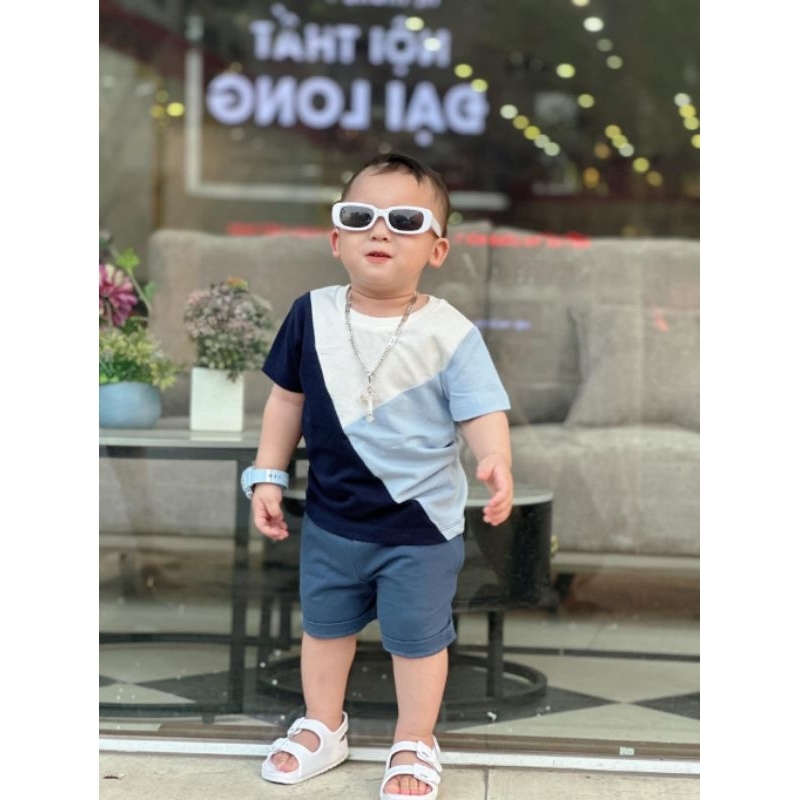 SET BỘ ÁO PHỐI QUẦN THÔ CHO BÉ TRAI
