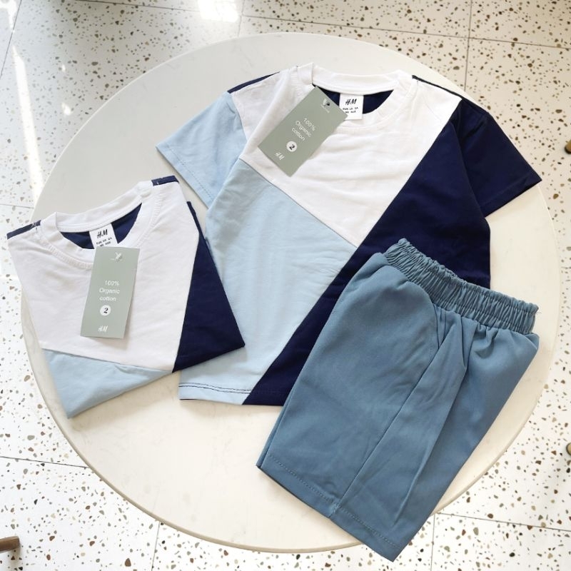 SET BỘ ÁO PHỐI QUẦN THÔ CHO BÉ TRAI