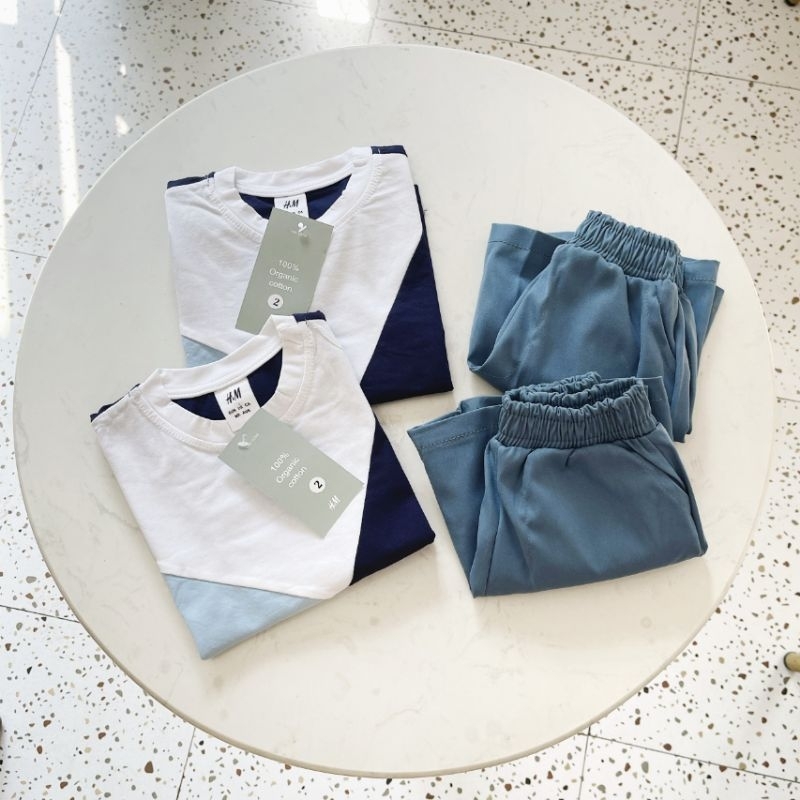 SET BỘ ÁO PHỐI QUẦN THÔ CHO BÉ TRAI