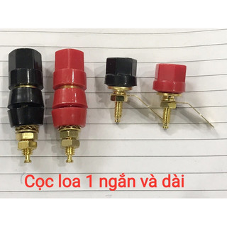 1 cặp cọc loa mạ đồng vỏ nhựa đỏ đen loại tốt