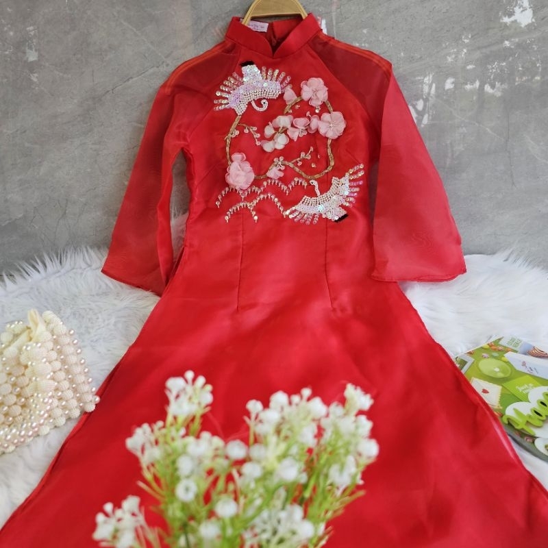 Áo Dài cách tân kết hoa cao cấp đẹp sang chảnh hàng thiết kế giá sỉ