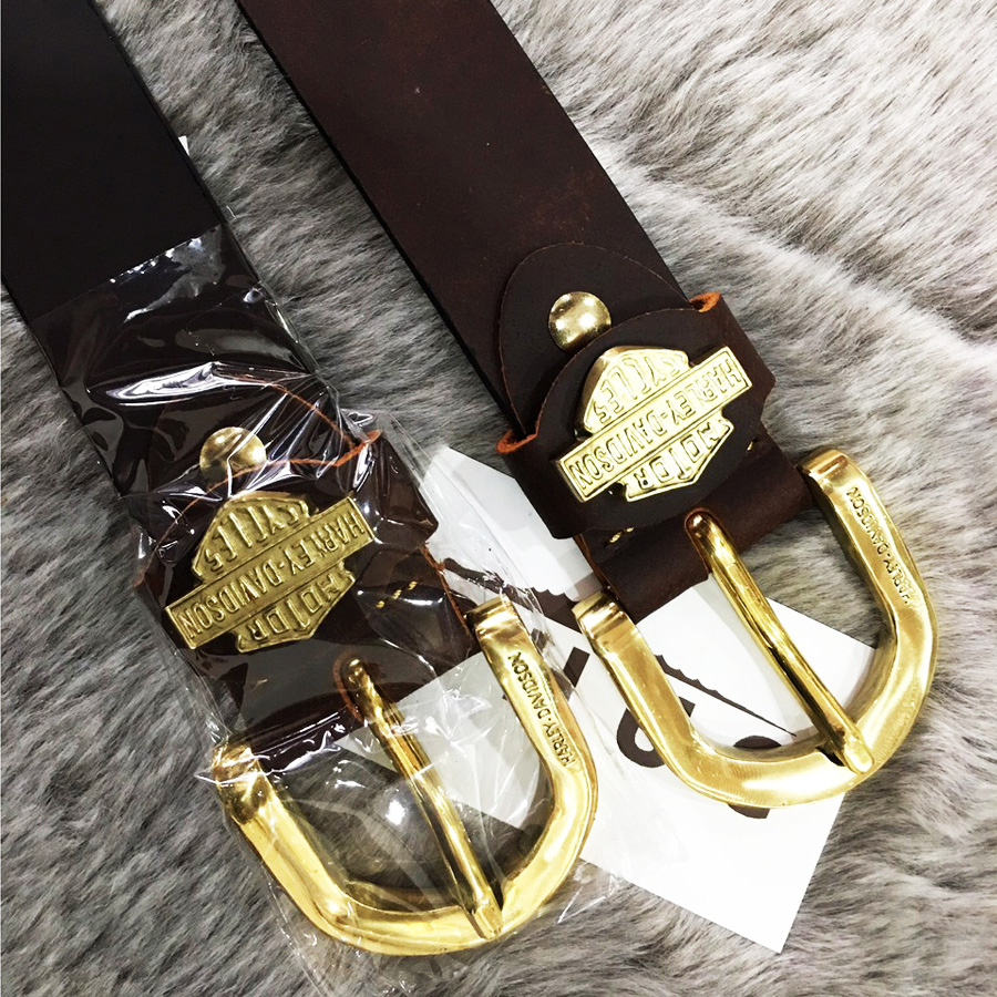 Bảo hành 2 năm Thắt lưng nam da bò sáp nguyên tấm, mặt khóa đồng đúc thật tặng kèm đinh đục lỗ