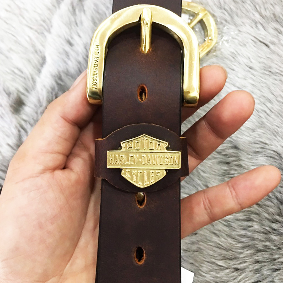 Bảo hành 2 năm Thắt lưng nam da bò sáp nguyên tấm, mặt khóa đồng đúc thật tặng kèm đinh đục lỗ