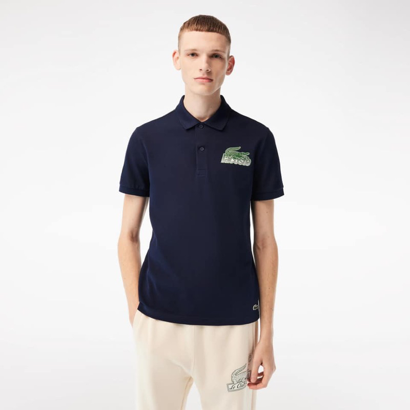 Áo Polo Lacoste con Logo Azul Marino Hombre
