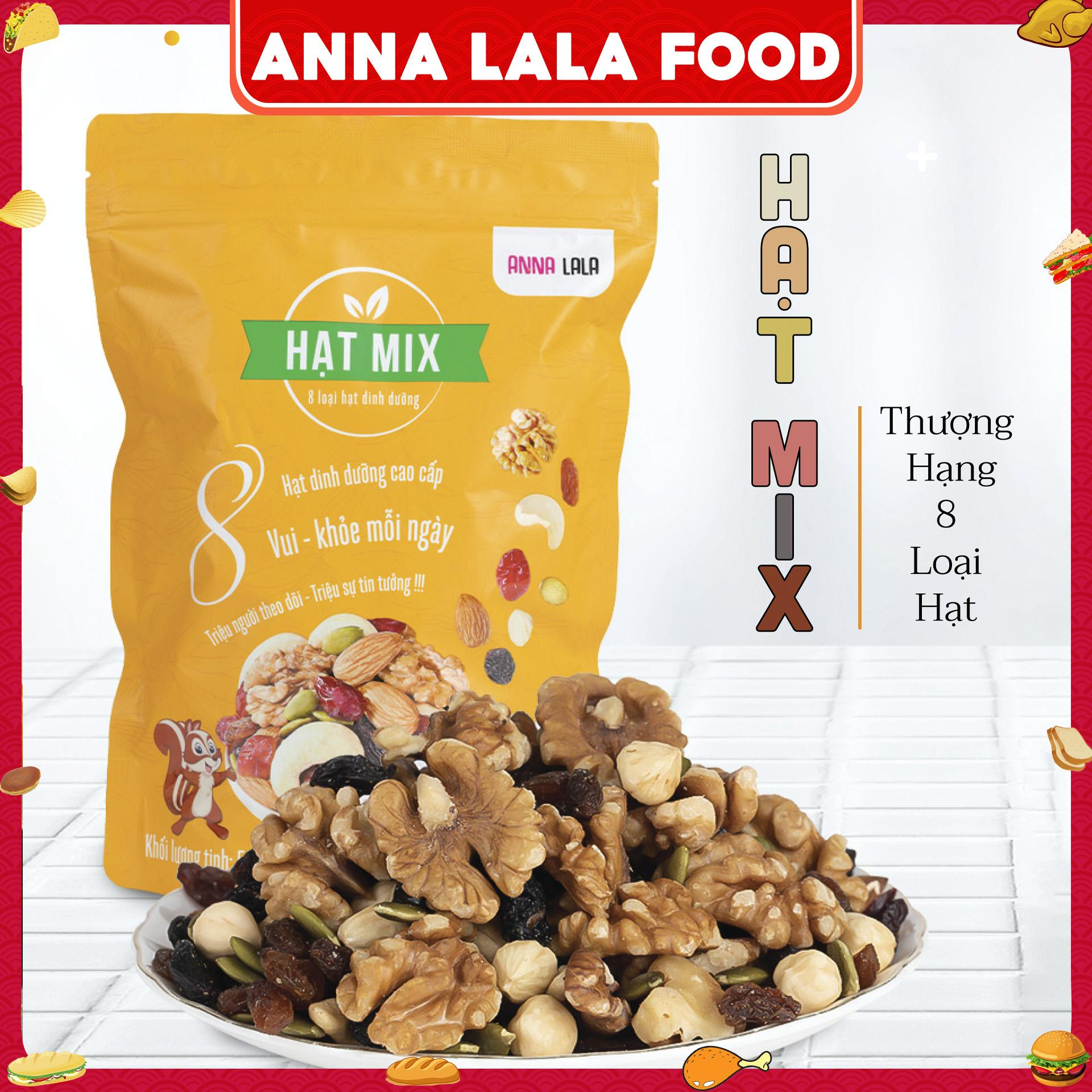 Hạt mix 8 loại hạt cao cấp, hạt mix sấy khô - 500g, hàng chính hãng