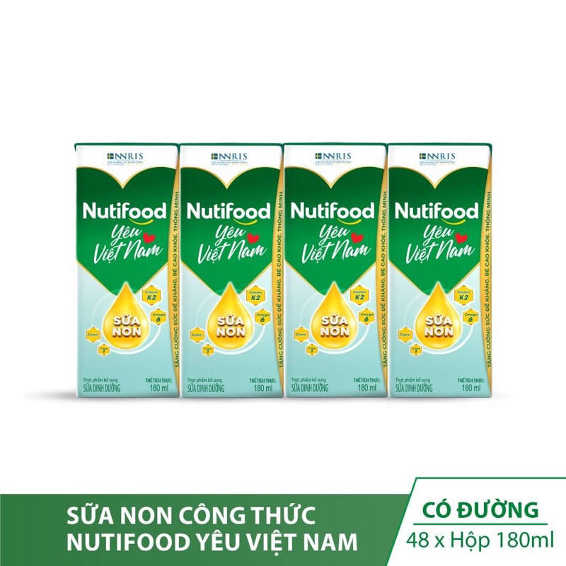 Thùng 48 hộp sữa non Tôi yêu Việt Nam 180mlh