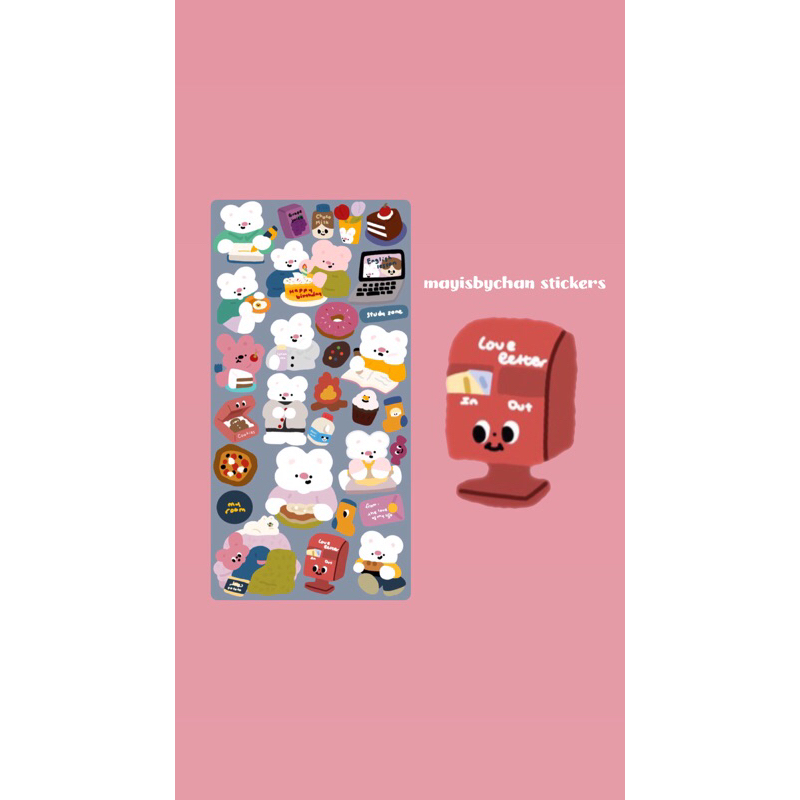 hình dán gửi thư- mayisbychan stickers.